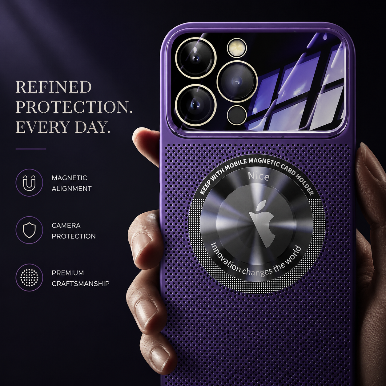 Premium iPhone Case MagSafe Compatible Magnetic Protective Cover Cooling Mesh Back Shockproof Camera Lens Protection Slim Full Coverage