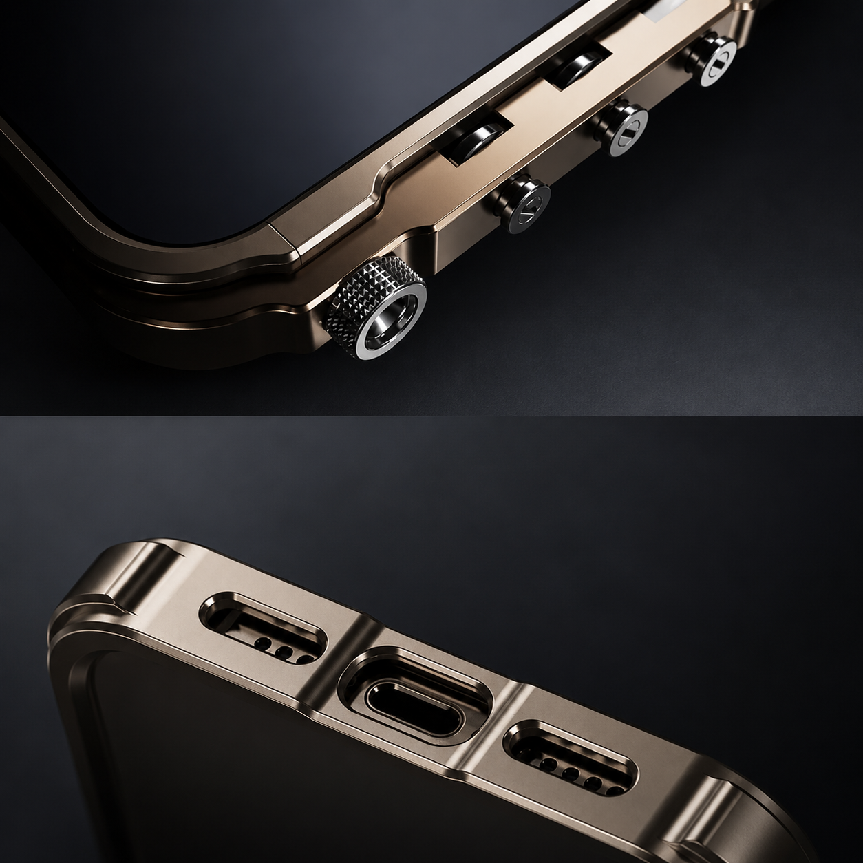 Premium iPhone Case Magnetic Aluminum Alloy Cyberpunk Bumper Heat Dissipation Shockproof Non Slip Lightweight Full Coverage Protective Design