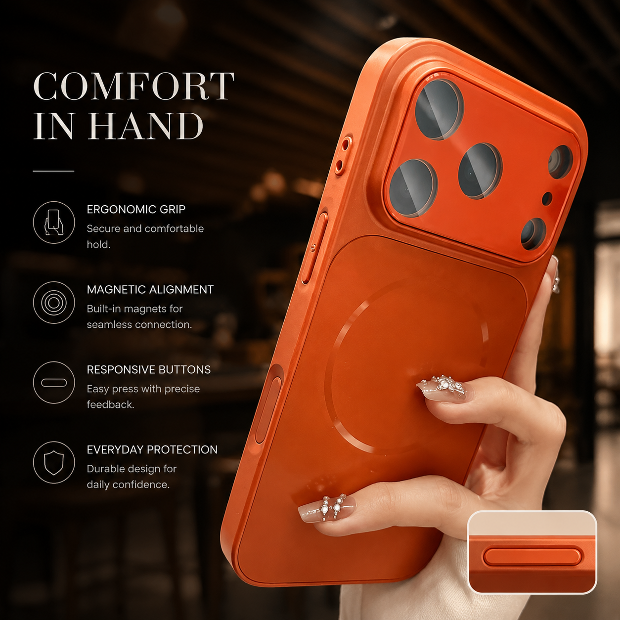 Premium iPhone Case MagSafe Compatible Magnetic Matte Protective Cover Shockproof PC Back Glass Camera Lens Guard Anti Fingerprint Slim Full Coverage Design
