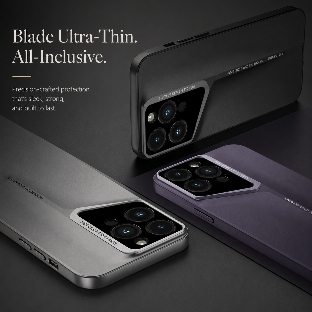 Premium iPhone Case Slim Matte Hard PC Cover Shockproof Anti Fingerprint Full Coverage Camera Lens Protection Lightweight Tough Protective Design