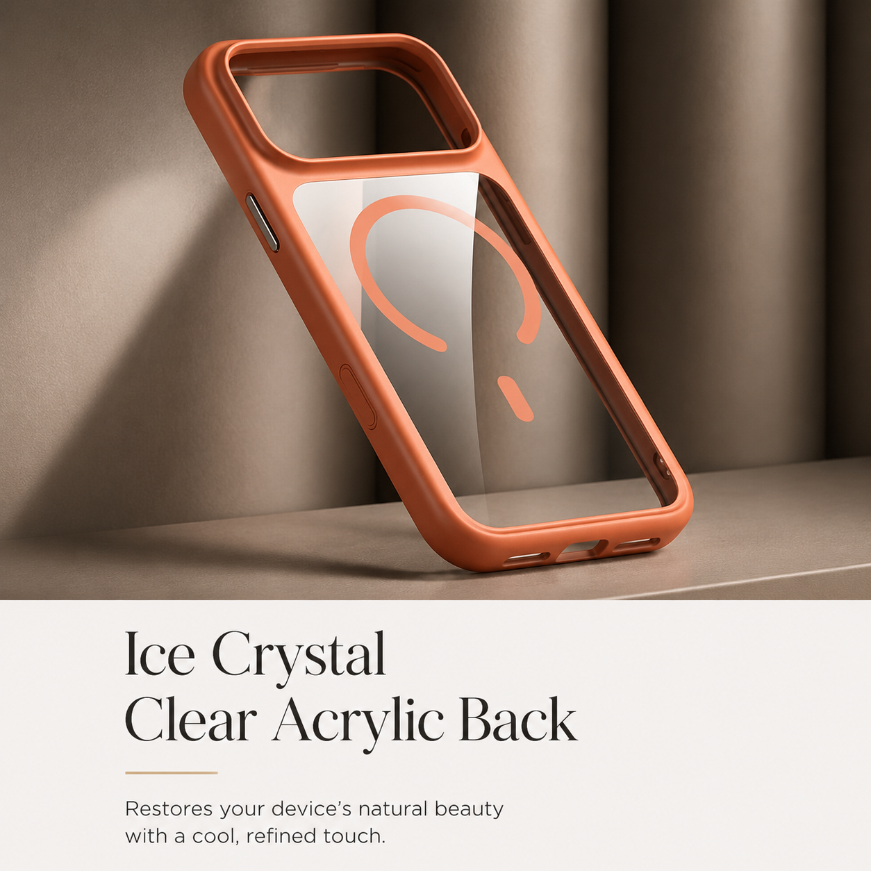 Premium iPhone Case MagSafe Compatible Clear Transparent Back Shockproof Armor Protective Cover Camera Control Button Anti Scratch Slim Full Coverage Design
