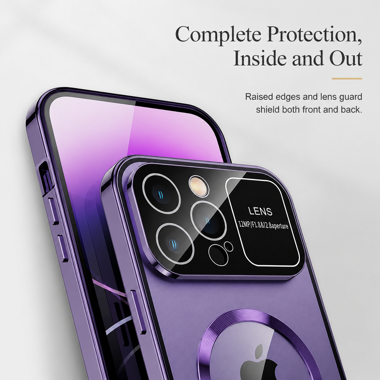 Premium iPhone Case MagSafe Compatible Magnetic Privacy Screen Protective Cover Anti Spy Frosted Glass Back Shockproof Camera Protection Ultra Thin Full Coverage