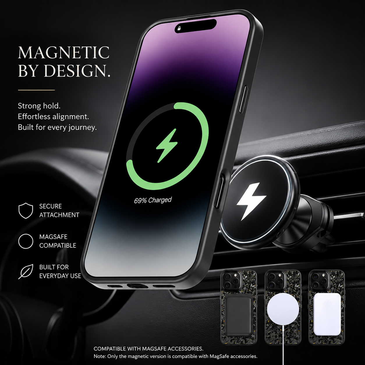 Premium iPhone Case MagSafe Compatible Forged Carbon Fiber Cover Dual Layer Shockproof Metal Lens Frame Button Protection Full Coverage Lightweight Design