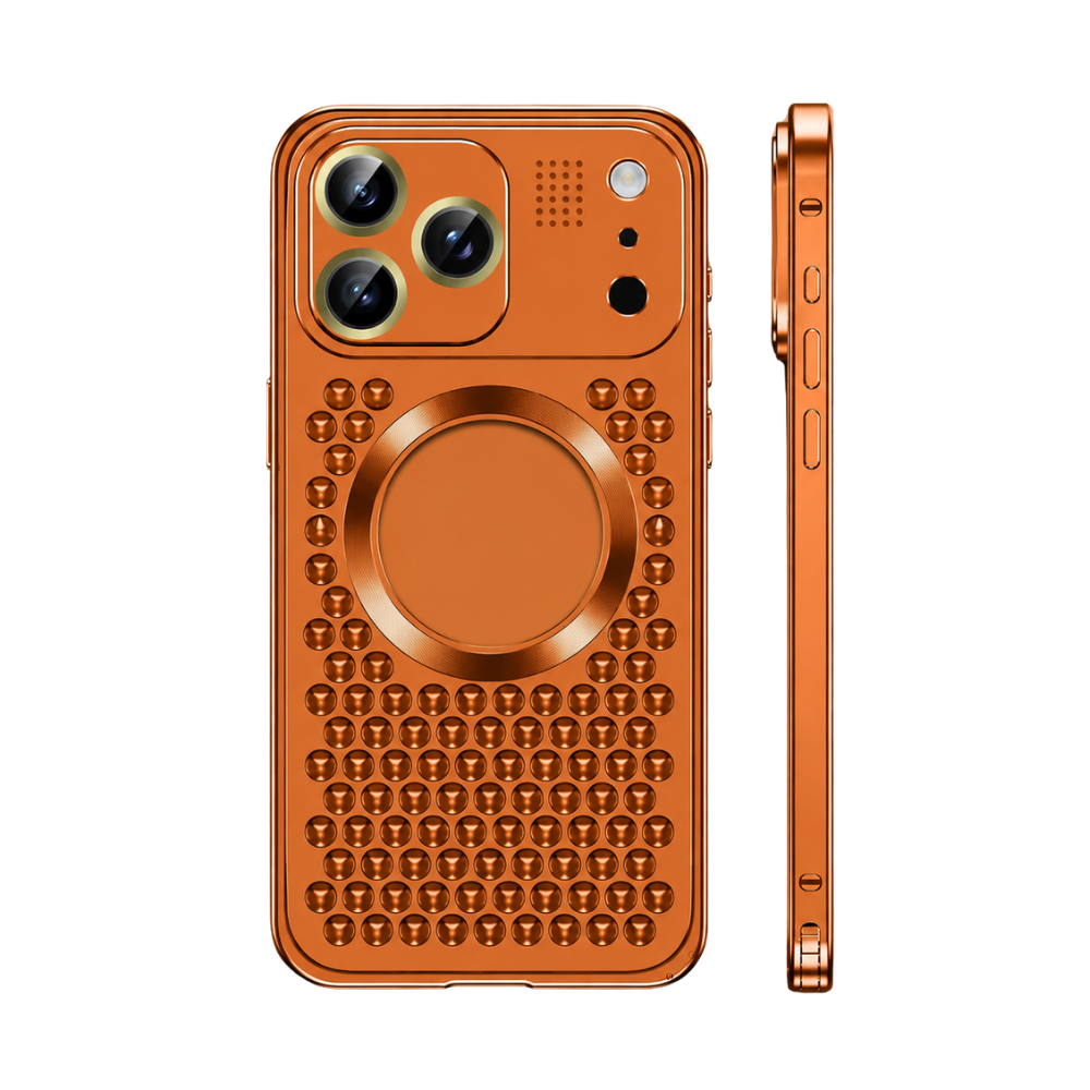Premium iPhone Case Magnetic Aluminum Alloy Frame Shockproof Protective Cover Heat Dissipation Camera Lens Guard Slim Metal Design Full Coverage