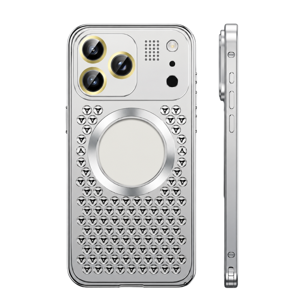 Premium iPhone Case Magnetic Aluminum Alloy Frame Shockproof Protective Cover Heat Dissipation Camera Lens Guard Slim Metal Design Full Coverage