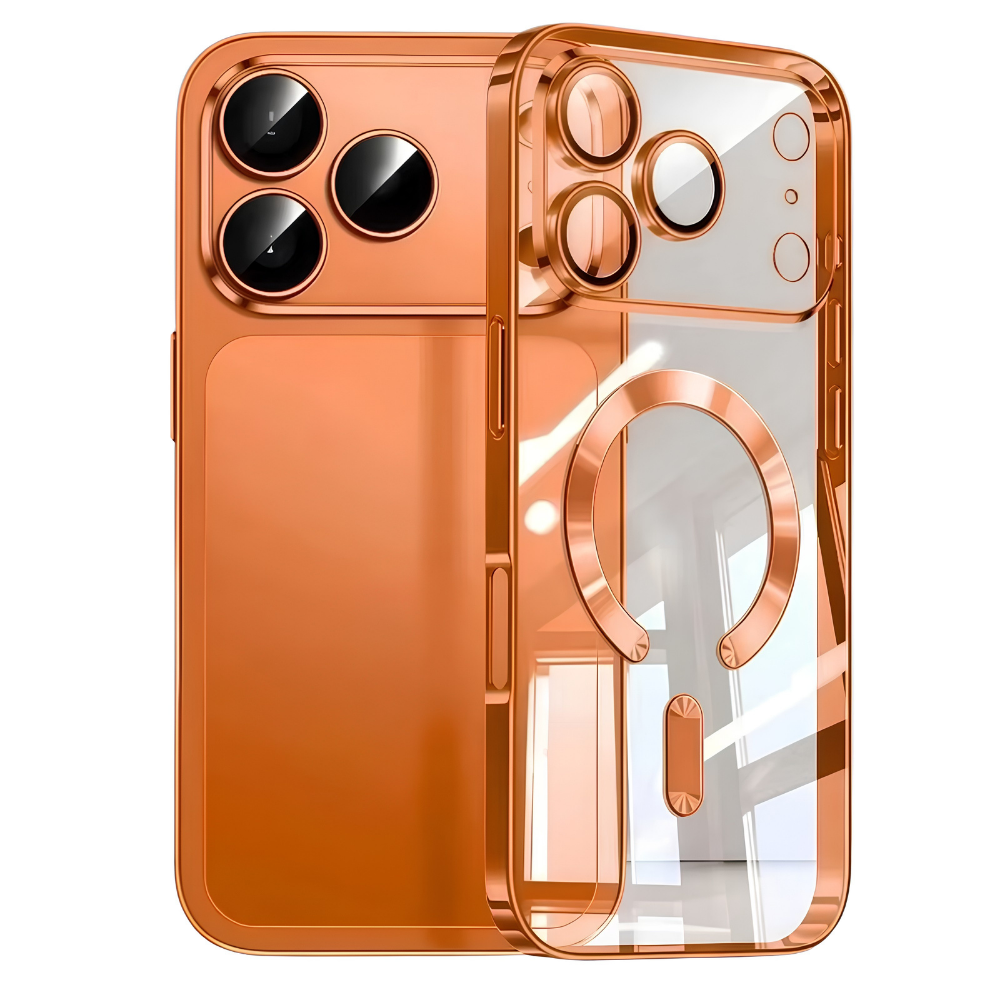 Premium iPhone Case Magnetic Plating MagSafe Compatible Clear Back Bumper Shockproof PC TPU Anti Scratch Anti Fingerprint Slim Full Coverage Protective Design