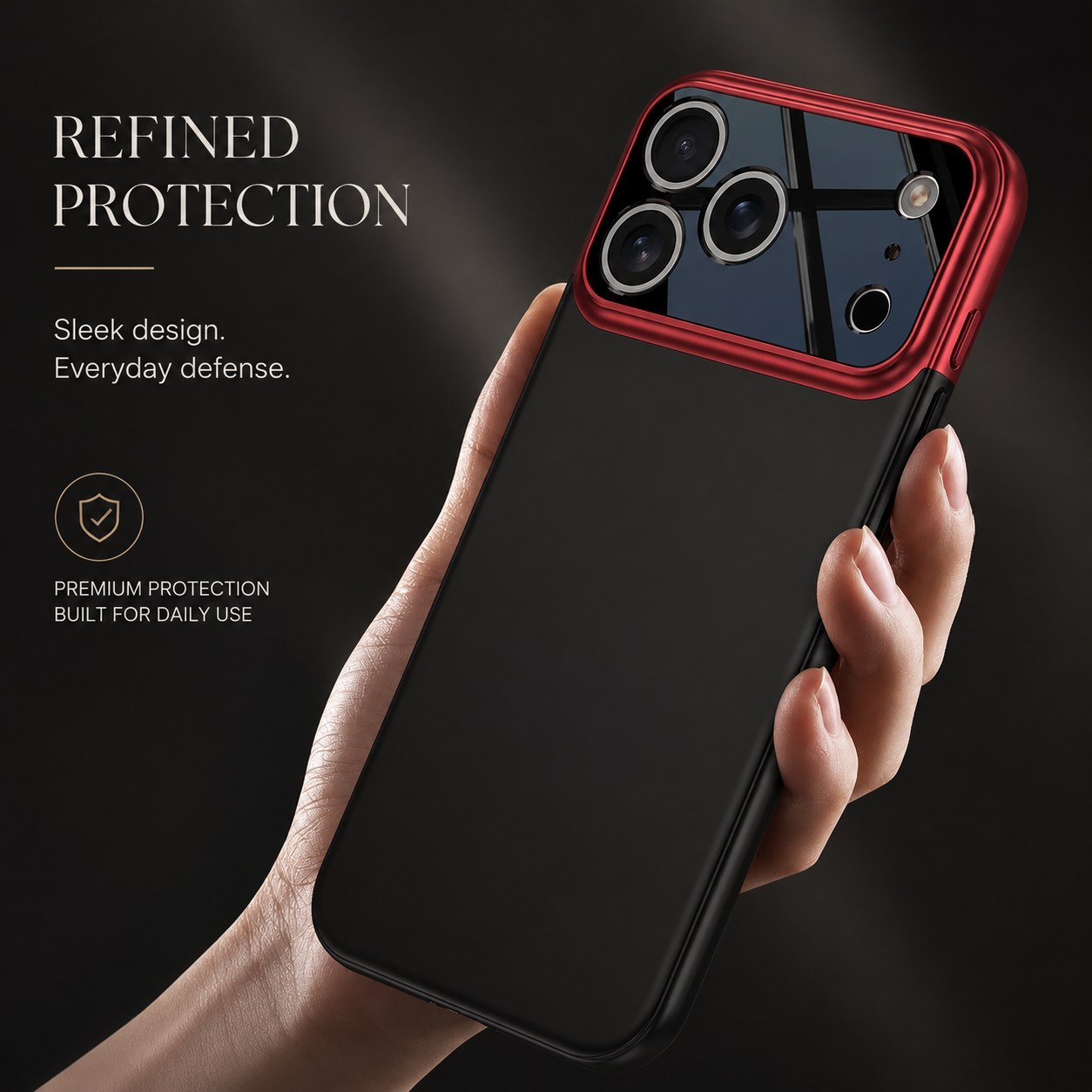 Premium iPhone Case Slim Hard Protective Cover Camera Lens Protection Shockproof Anti Scratch Matte Non Slip Two Tone Full Coverage