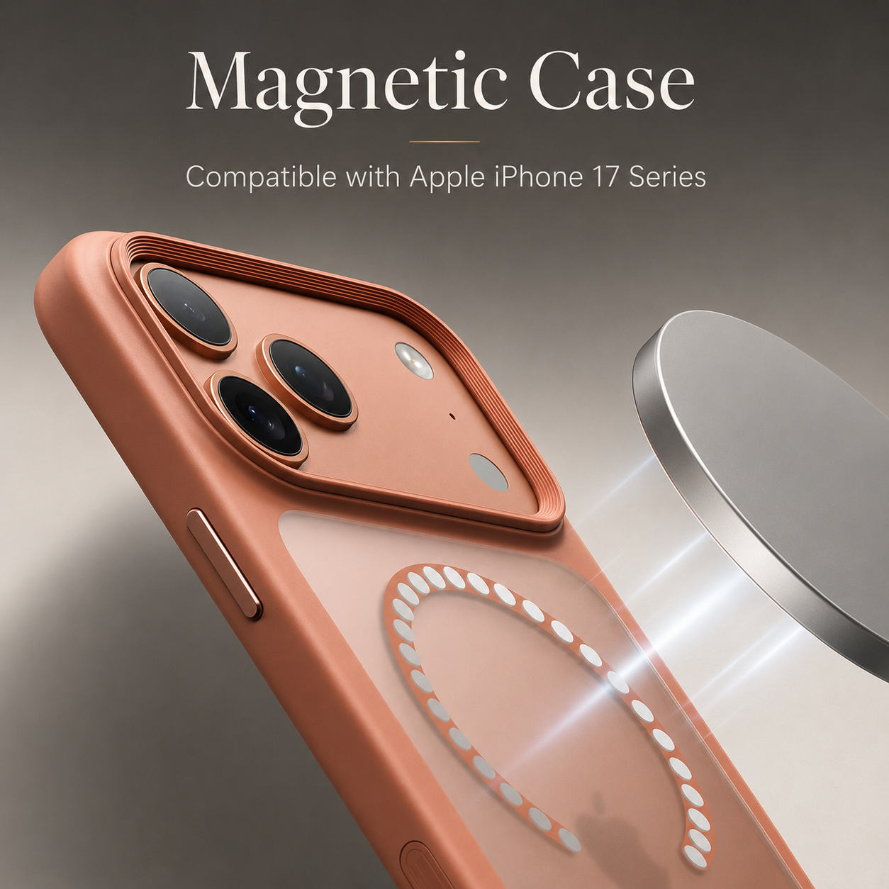Premium iPhone Case MagSafe Compatible Clear Transparent Back Shockproof Armor Protective Cover Camera Control Button Anti Scratch Slim Full Coverage Design