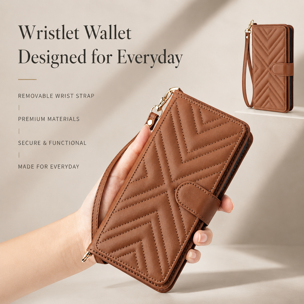 Premium iPhone Case Crossbody Wallet PU Leather Cover Card Holder Shoulder Strap Magnetic Closure Shockproof Full Coverage Slim Design