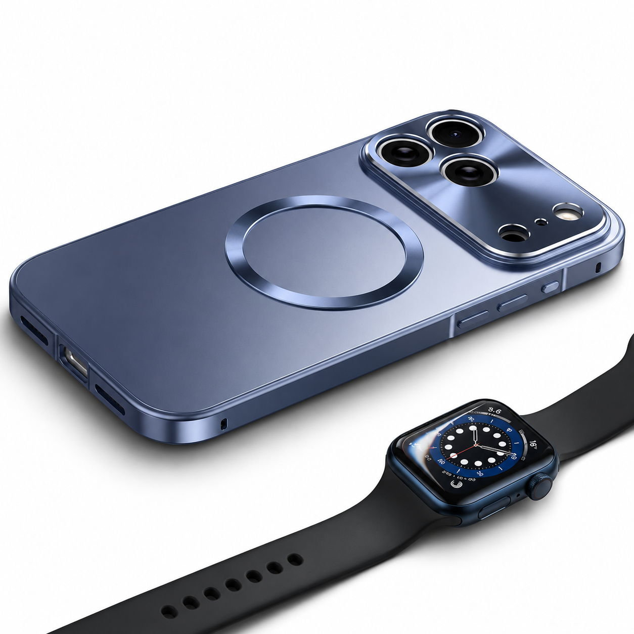 Premium iPhone Case MagSafe Compatible Magnetic Aluminum Frame Frosted Matte Shockproof Protective Camera Lens Protection Ultra Thin Full Coverage