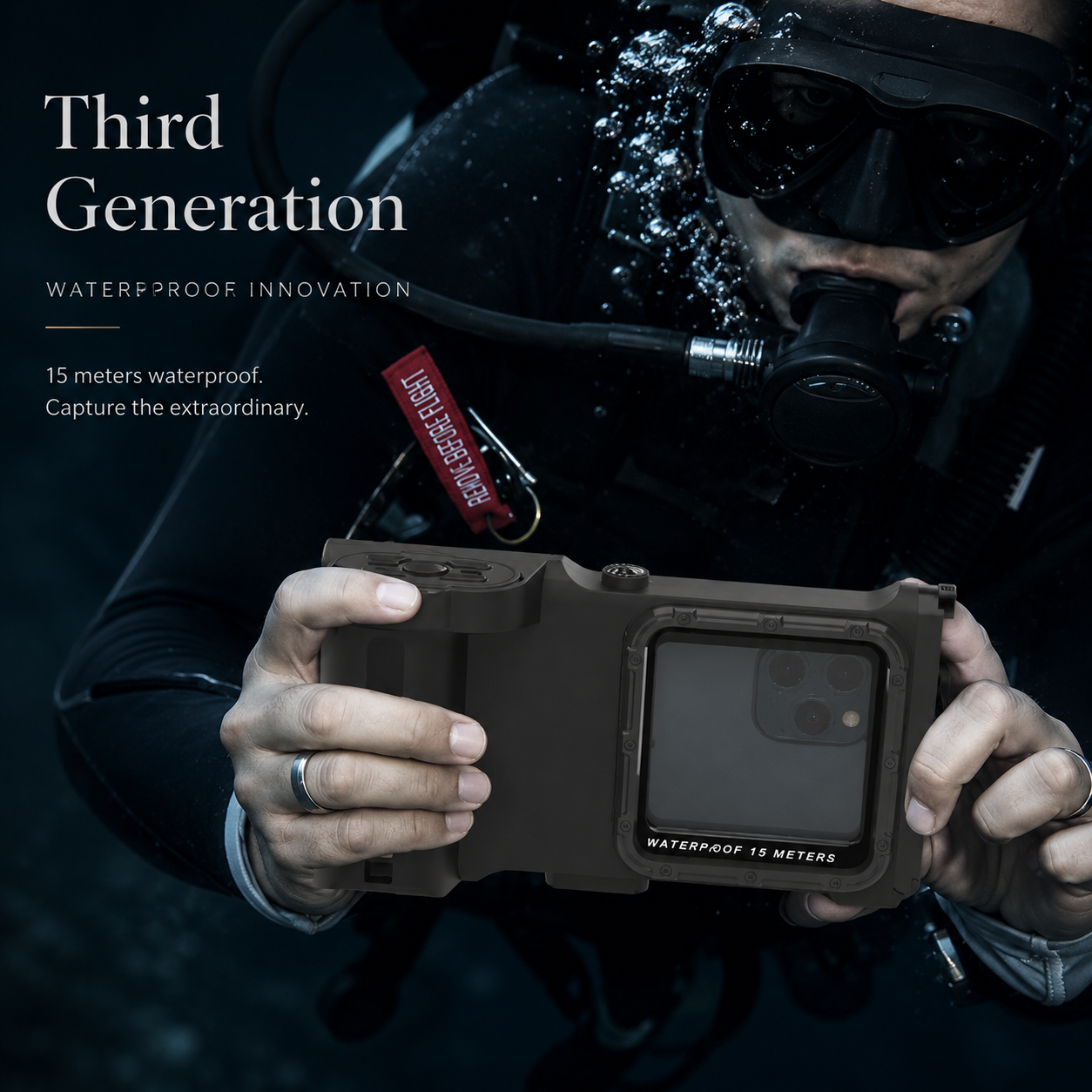 Premium Waterproof iPhone Case IP68 Protective Cover Full Body Shockproof Anti Scratch Sealed Underwater Protection Lanyard Durable Design Case