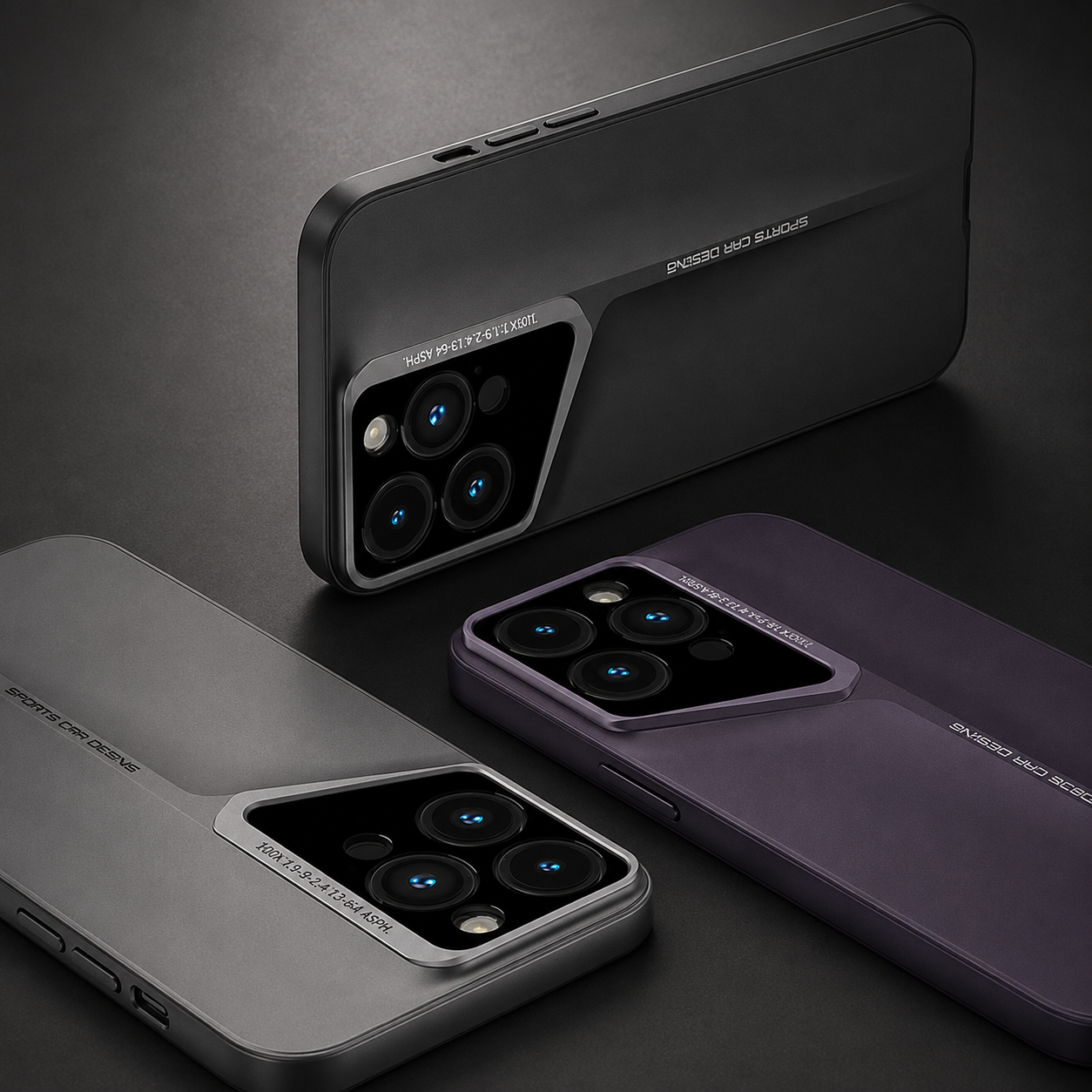 Premium iPhone Case Ultra Slim Magnetic Hard PC Cover Matte Blade Texture Frosted Lens Protection Shockproof Non Slip Full Coverage Design