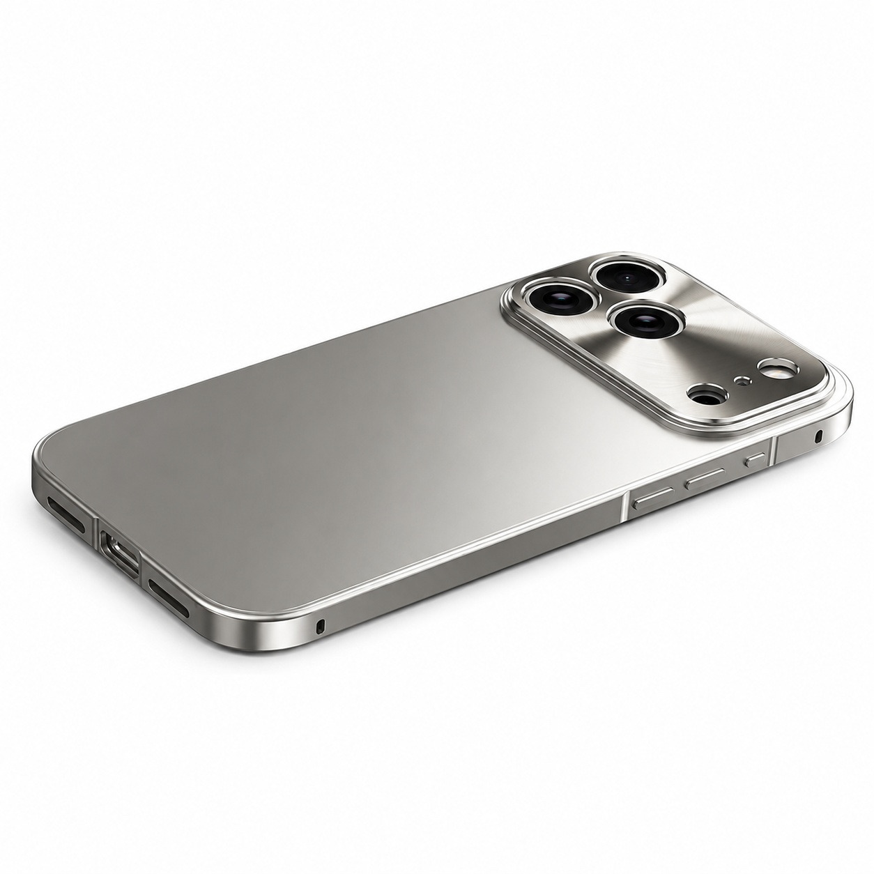 Premium iPhone Case Ultra Thin Aluminum Frame Frosted Matte Back Cover Shockproof Protective Camera Lens Guard Slim Design Full Coverage Anti Fingerprint