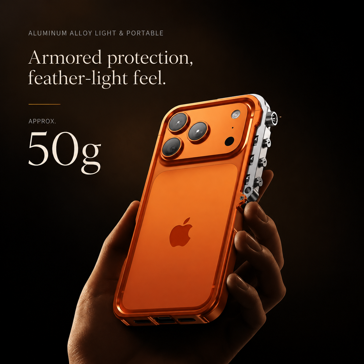 Premium iPhone Case Magnetic Aluminum Alloy Cyberpunk Bumper Heat Dissipation Shockproof Non Slip Lightweight Full Coverage Protective Design