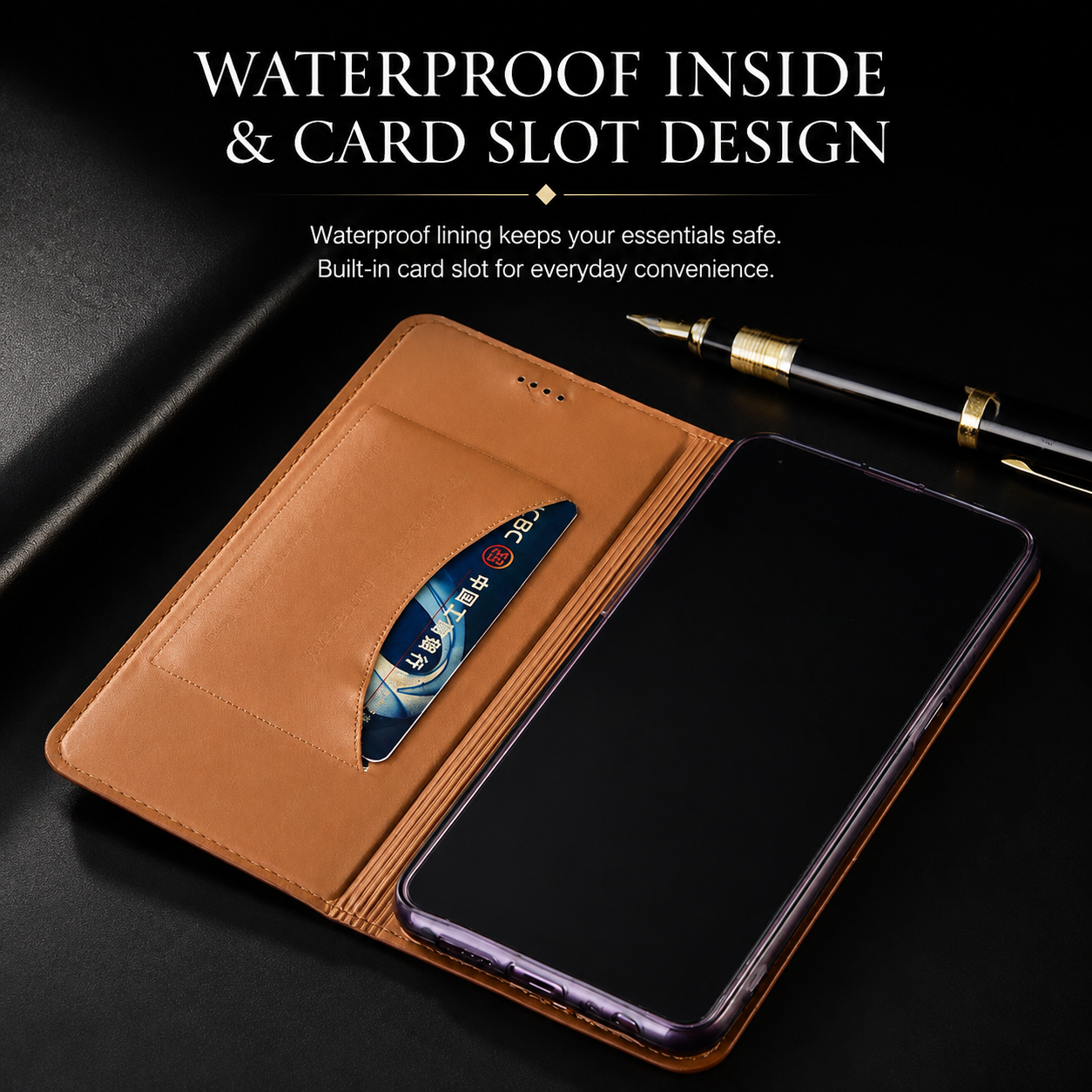 Premium iPhone Case Genuine Leather Wallet Flip Cover Card Holder Crocodile Texture Shockproof Protective Cover Anti Scratch Slim Full Protection
