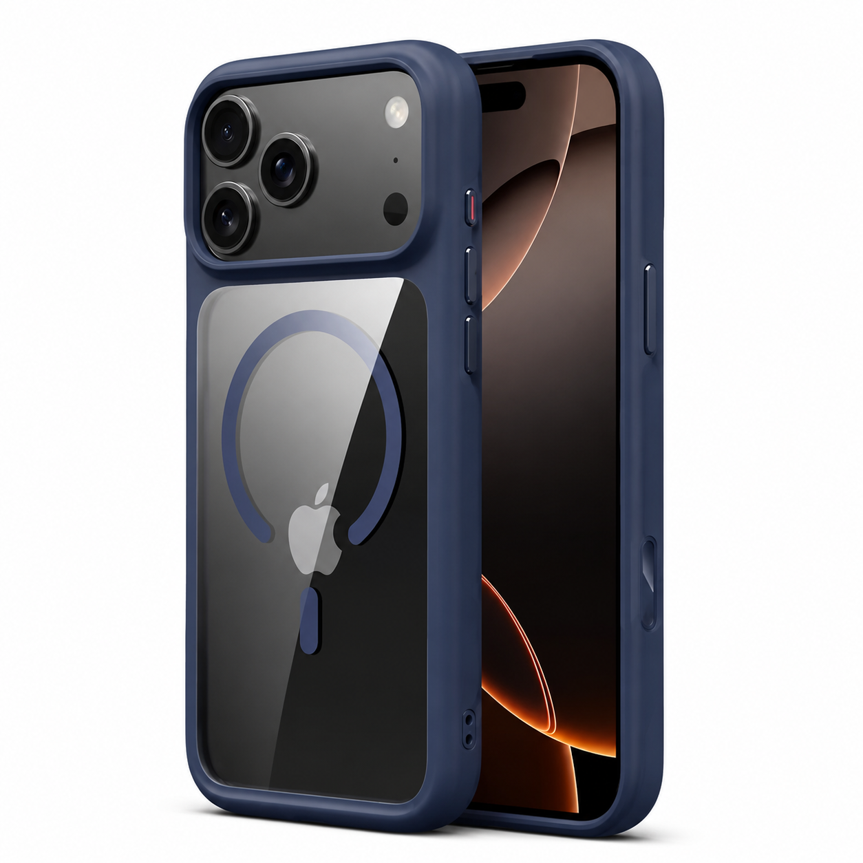 Premium iPhone Case MagSafe Compatible Clear Transparent Back Shockproof Armor Protective Cover Camera Control Button Anti Scratch Slim Full Coverage Design