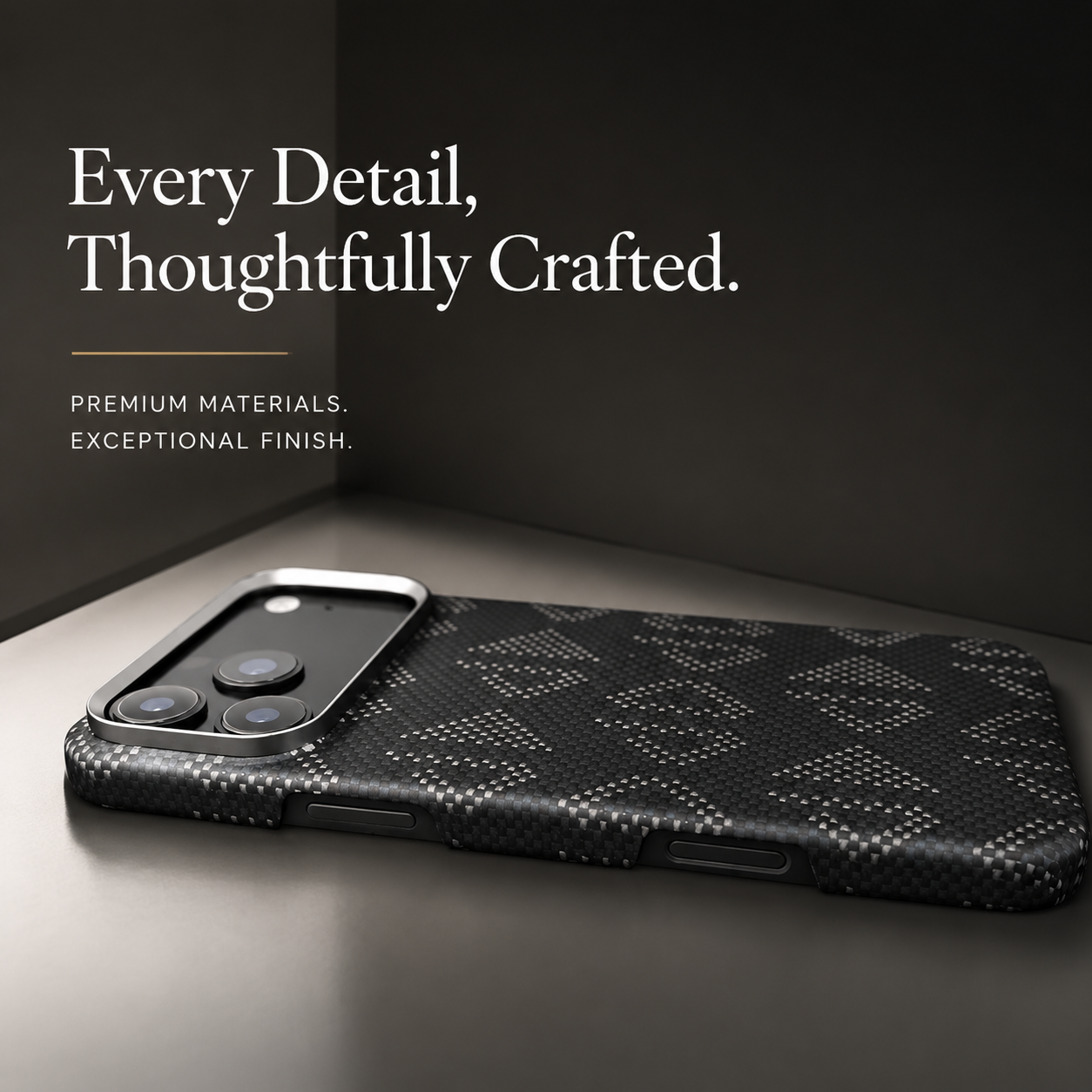 Premium iPhone Case MagSafe Compatible Aramid Fiber Carbon Fiber Protective Cover Wireless Charging Shockproof Ultra Slim Camera Lens Protection Hard Back