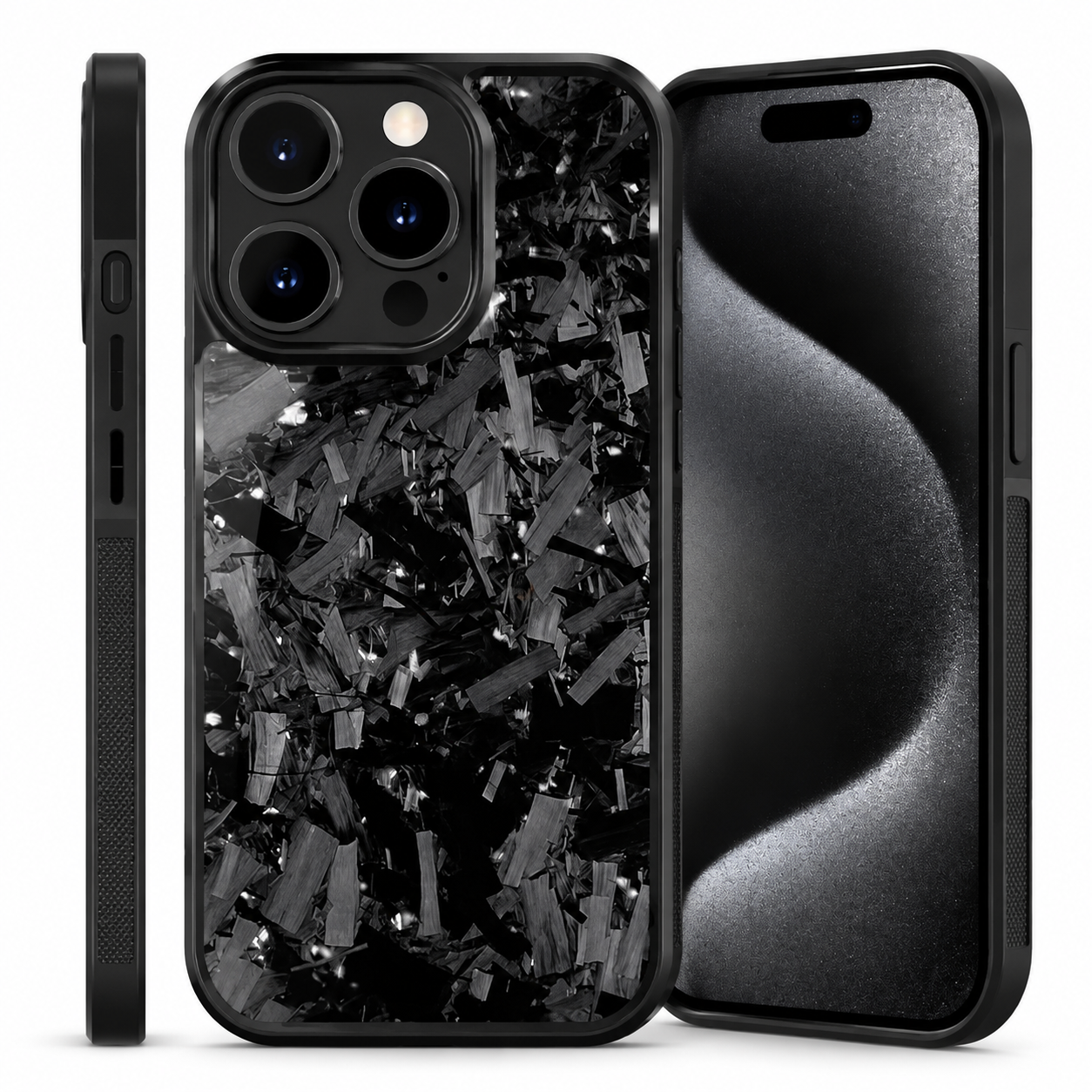 Premium iPhone Case MagSafe Compatible Forged Carbon Fiber Cover TPU Hybrid Full Coverage Magnetic Shockproof Anti Scratch Non Slip Slim Lightweight Protective Design