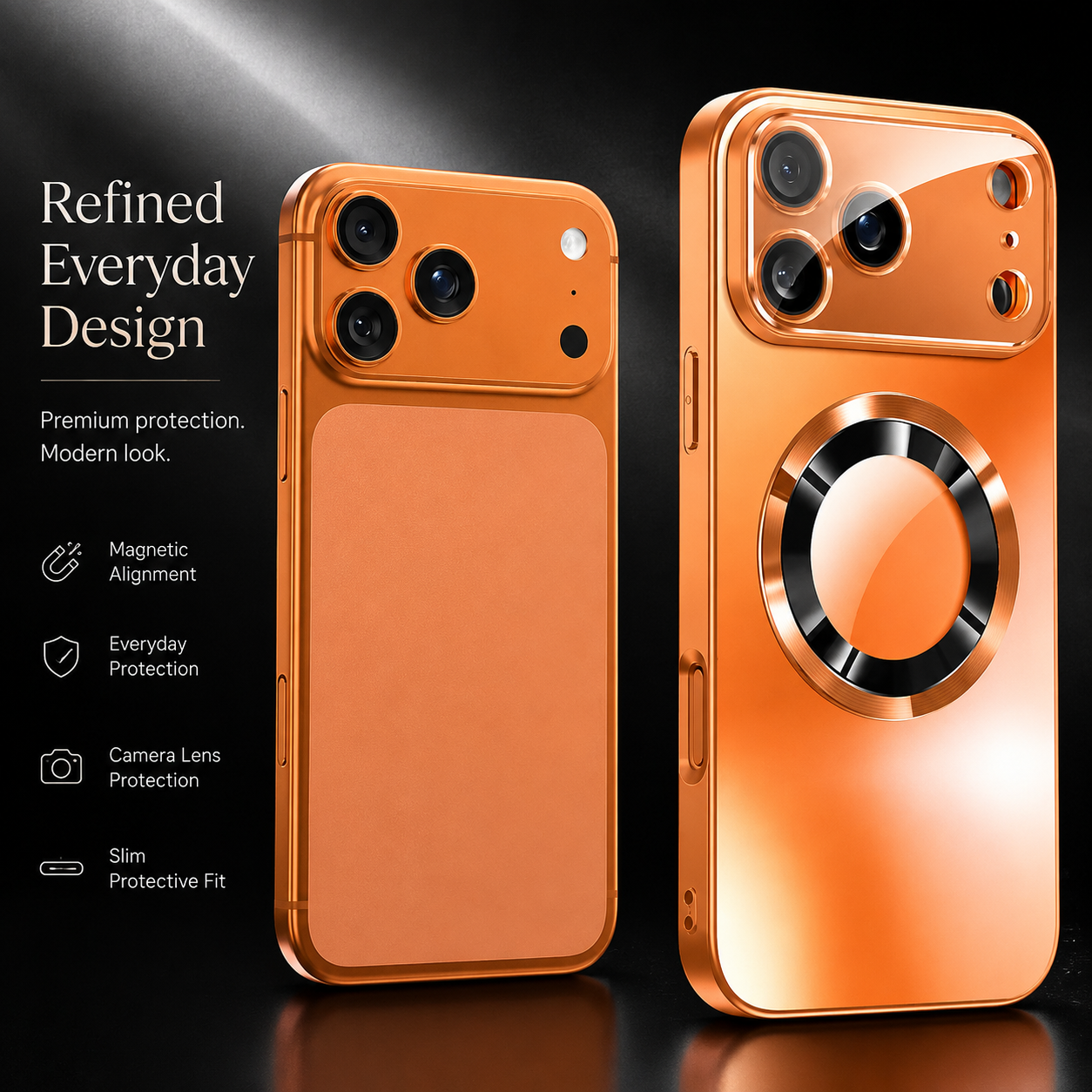Premium iPhone Case MagSafe Compatible Magnetic Titanium Matte Cover Shockproof Protective PC TPU Back Camera Lens Protection Ultra Thin Full Coverage
