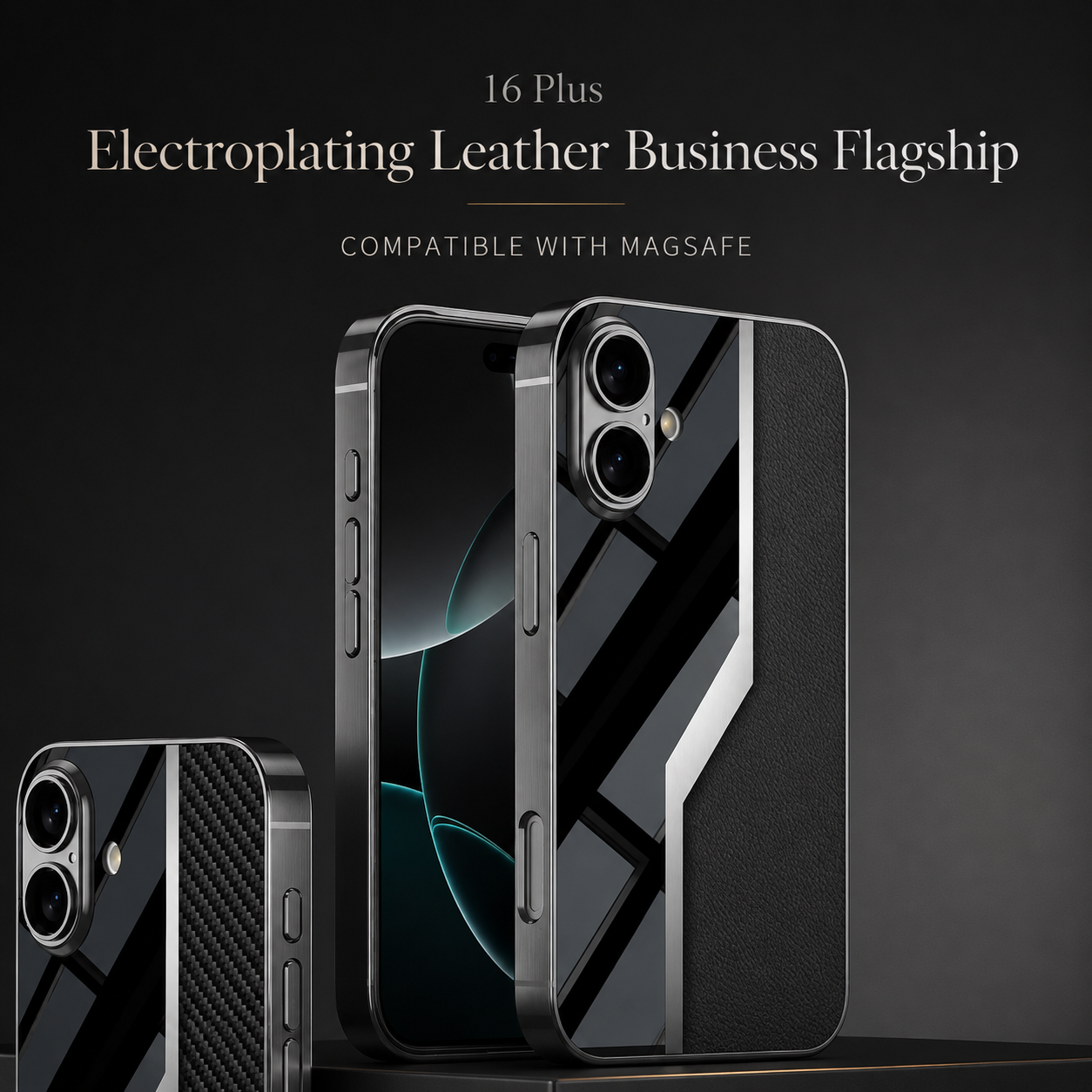 Premium iPhone Case Leather Plating Cover Soft TPU Edge Camera Lens Protection Shockproof Anti Scratch Ultra Thin Full Coverage Protective Design