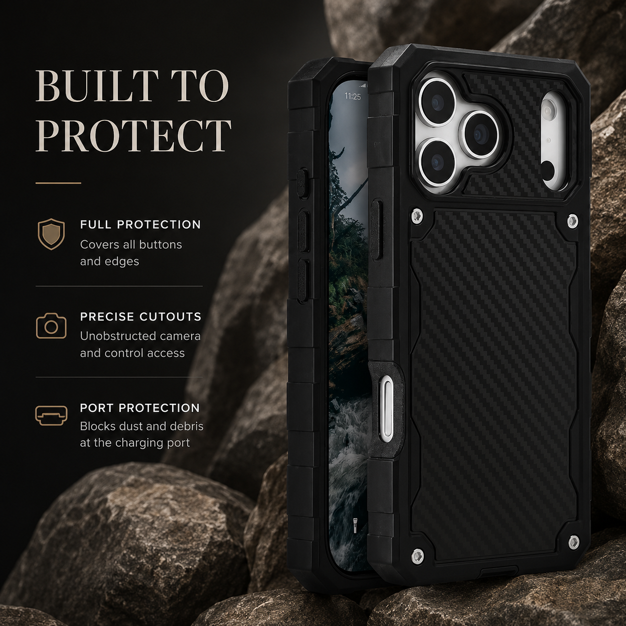 Premium iPhone Case MagSafe Compatible Rugged Heavy Duty Cover Military Grade Shockproof Magnetic Protective Anti Scratch Non Slip Full Coverage Design