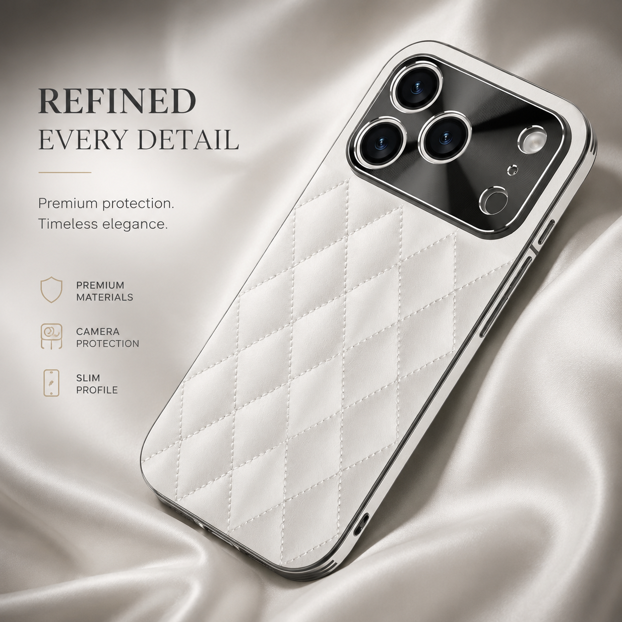 Premium iPhone Case MagSafe Compatible PU Leather Protective Cover Shockproof Camera Lens Protection Anti Scratch Non Slip Slim Full Coverage