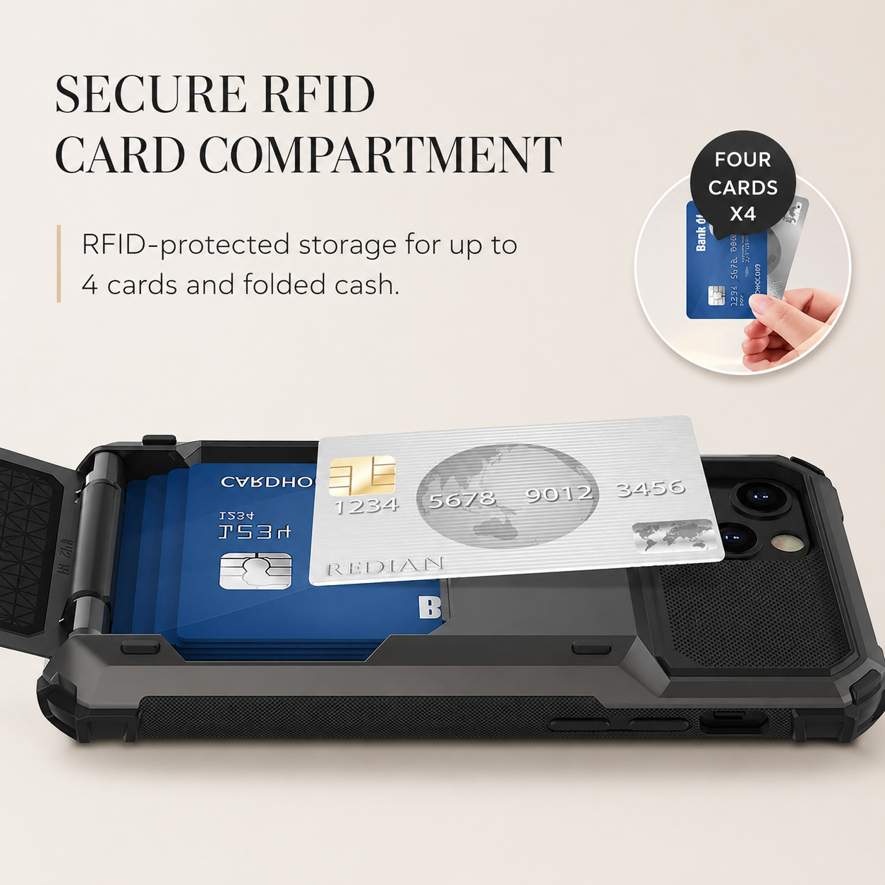 Premium iPhone Case Wallet MagSafe Compatible Magnetic Card Holder Shockproof Protective Cover Camera Lens Protection Slim Full Coverage