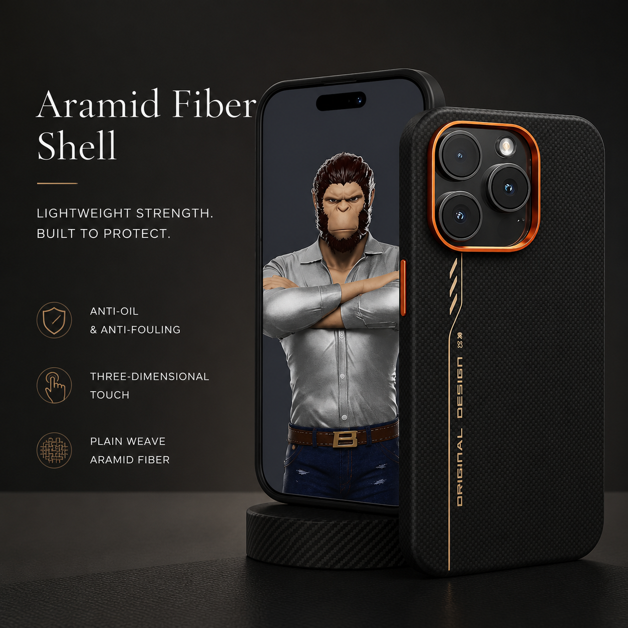 Premium iPhone Case MagSafe Compatible Kevlar Aramid Fiber TPU PC Hybrid Cover Half Wrapped Magnetic Shockproof Anti Scratch Slim Lightweight Design