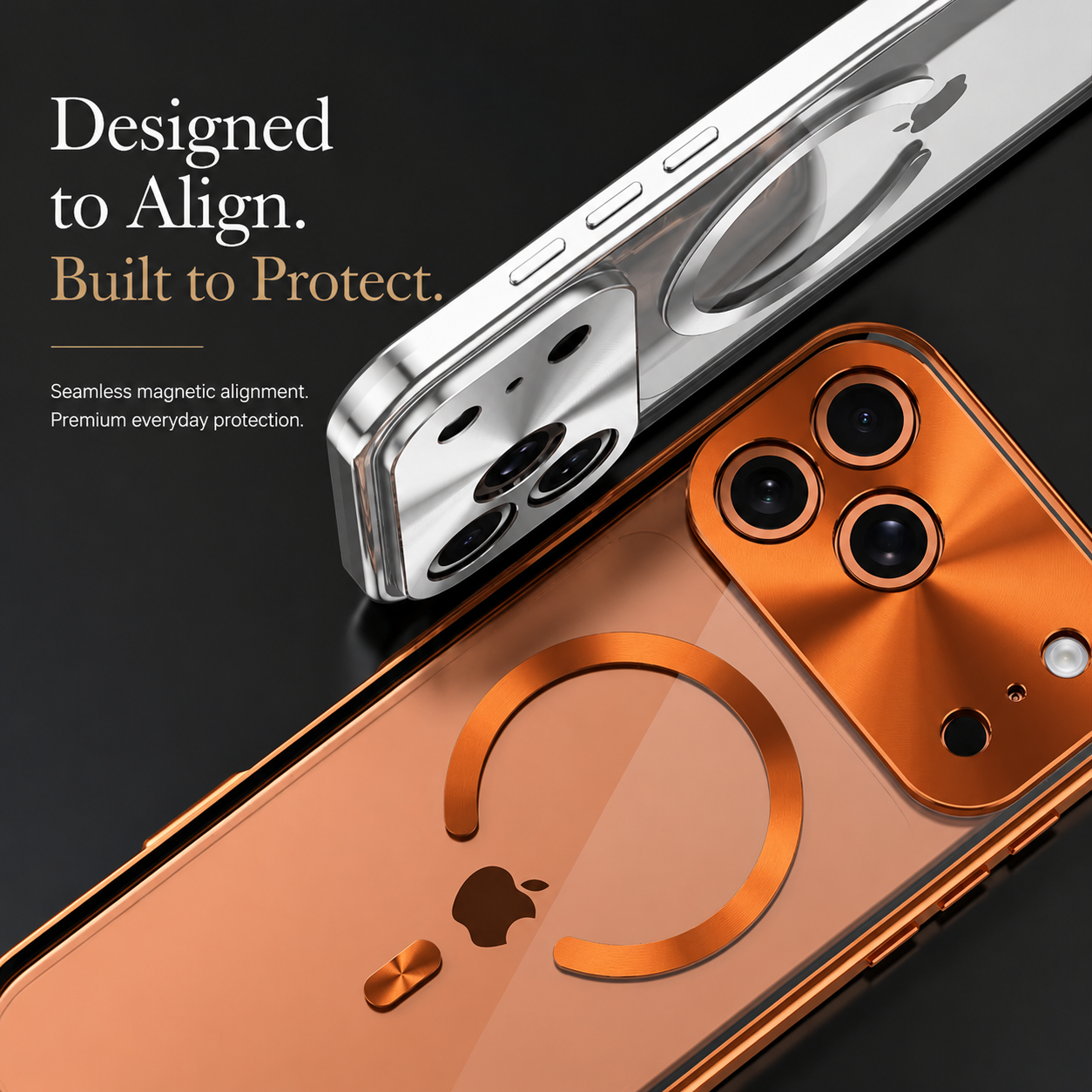 Premium iPhone Case MagSafe Compatible Magnetic Aluminum Frame Privacy Screen Protector Clear Back Shockproof Camera Lens Guard Slim Full Coverage