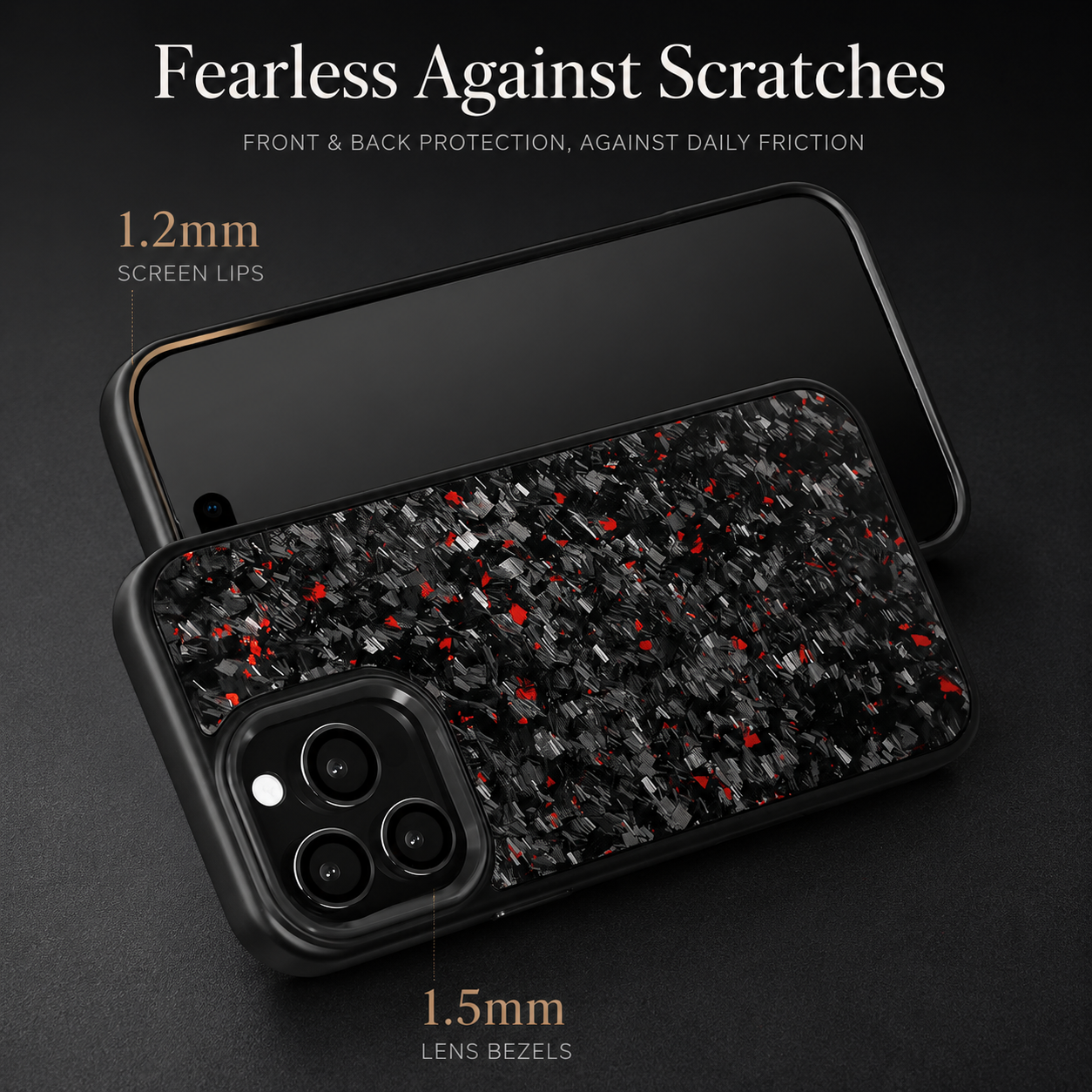 Premium iPhone Case MagSafe Compatible Forged Carbon Fiber Cover Dual Layer Shockproof Metal Lens Frame Button Protection Full Coverage Lightweight Design