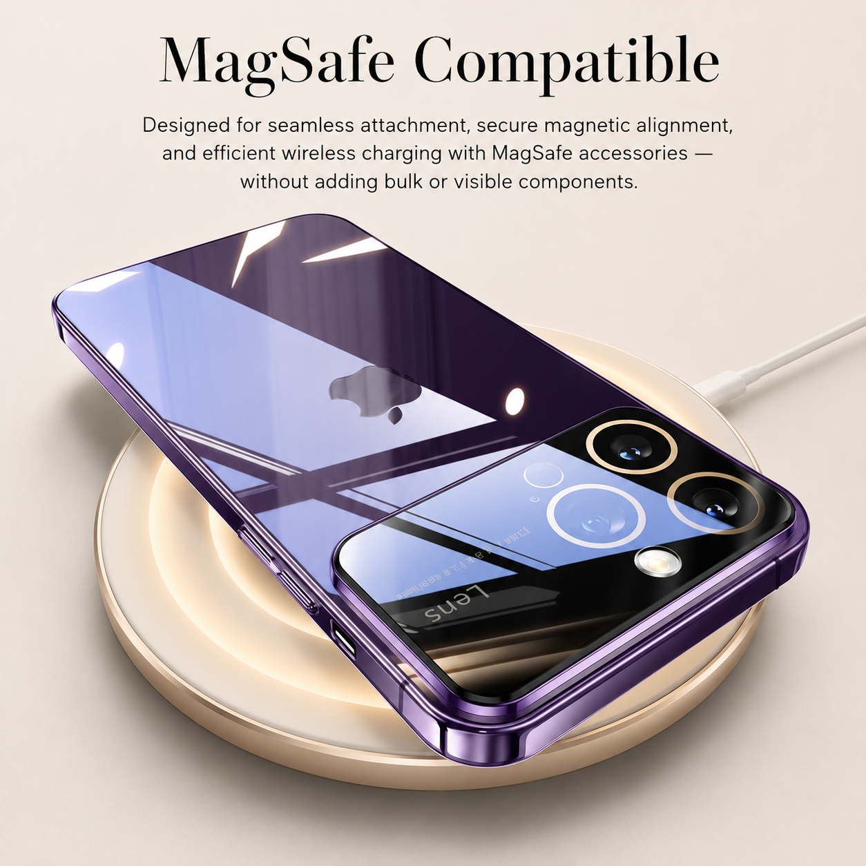 Premium iPhone Case MagSafe Compatible Transparent Shockproof Protective Cover Clear Hard Back Silicone Bumper Camera Lens Protection Ultra Thin Full Coverage