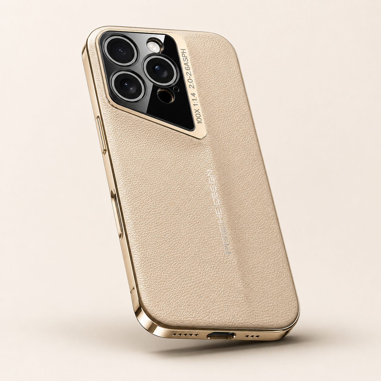 Premium iPhone Case Genuine Leather Shockproof Protective Cover Electroplated Hard Back Camera Lens Protection Anti Slip Grip Slim Full Coverage