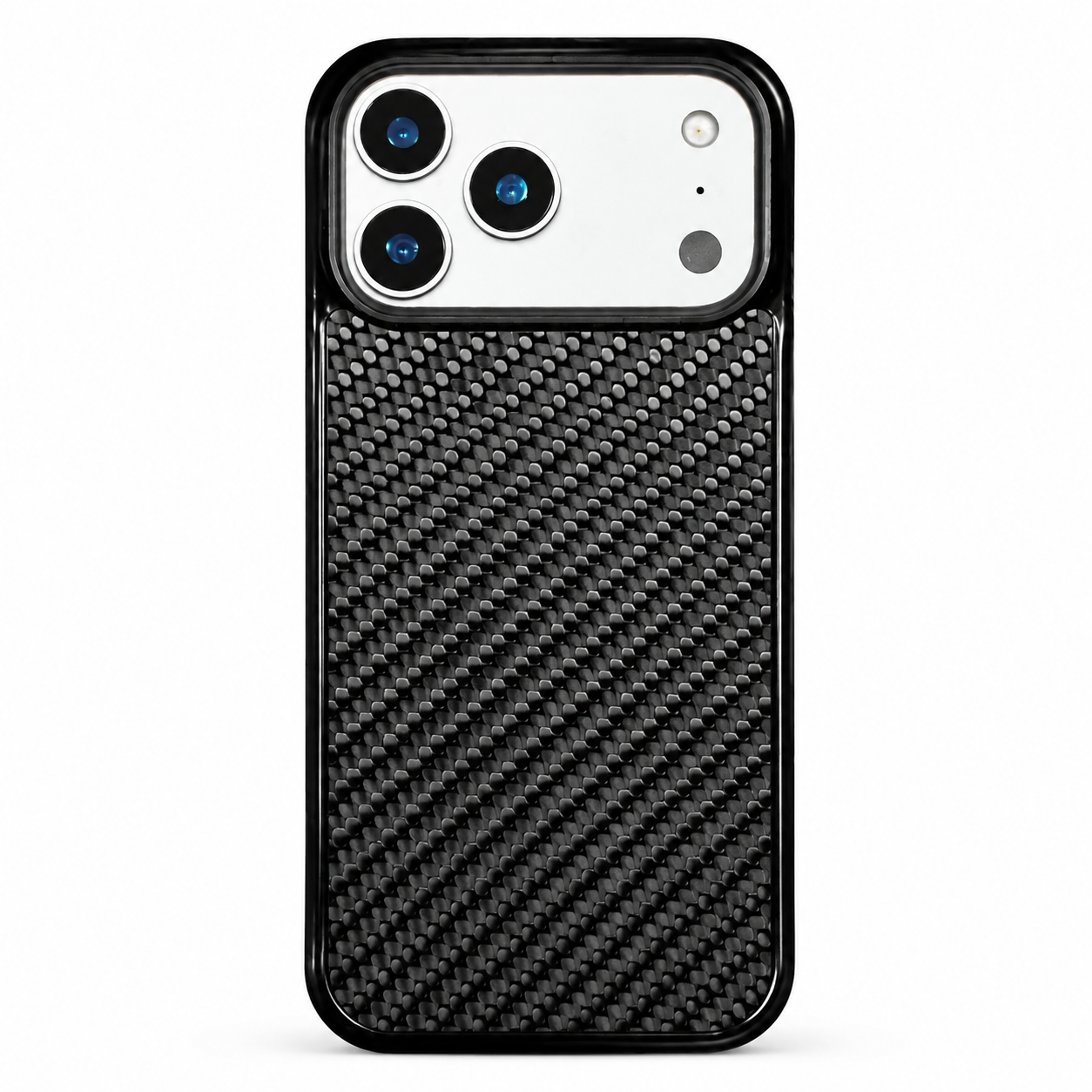Premium iPhone Case MagSafe Compatible Woven Carbon Fiber Cover Dual Layer Shockproof Full Coverage Anti Scratch Lightweight Non Slip Design