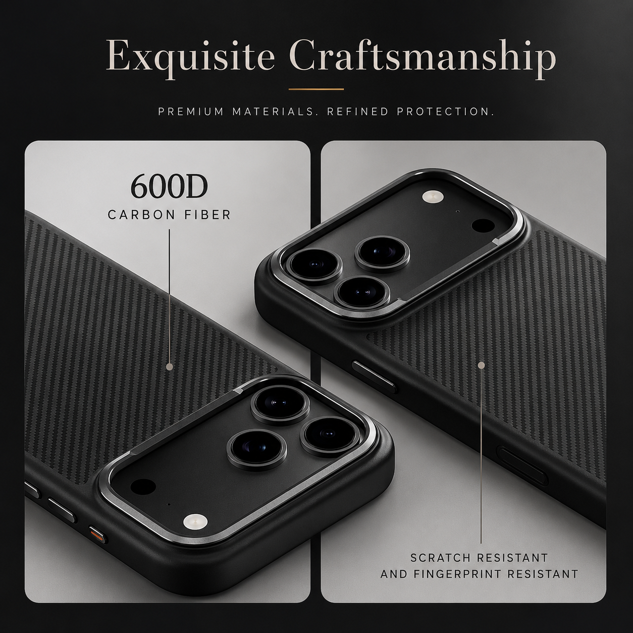 Premium iPhone Case MagSafe Compatible Kevlar Aramid Fiber Half Wrapped Cover Slim Magnetic Shockproof Protective Anti Scratch Matte Lightweight Design