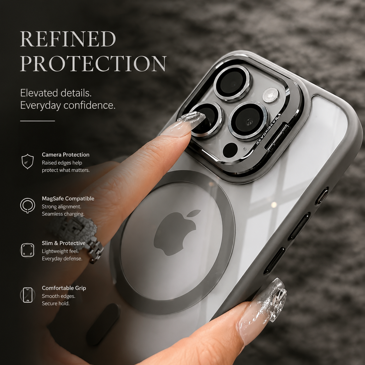 Premium iPhone Case MagSafe Compatible Shockproof Bumper Protective Cover Full Body Protection Camera Lens Guard Magnetic Slim Durable Design