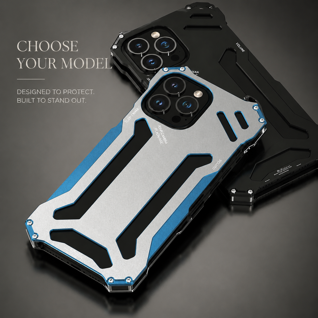 Premium iPhone Case Aluminum Alloy Metal Armor Cover Cooling Design Shockproof Anti Scratch Non Slip Heavy Duty Full Coverage Protective Design