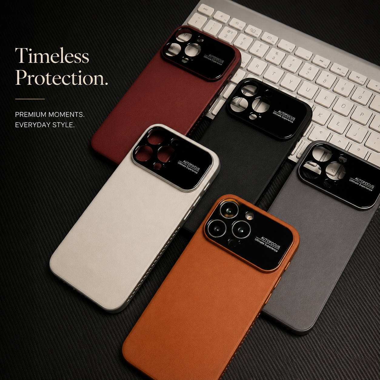 Premium iPhone Case MagSafe Magnetic Leather Border Cover Shockproof Heat Dissipation Camera Protection Anti Fingerprint Slim Full Coverage Design
