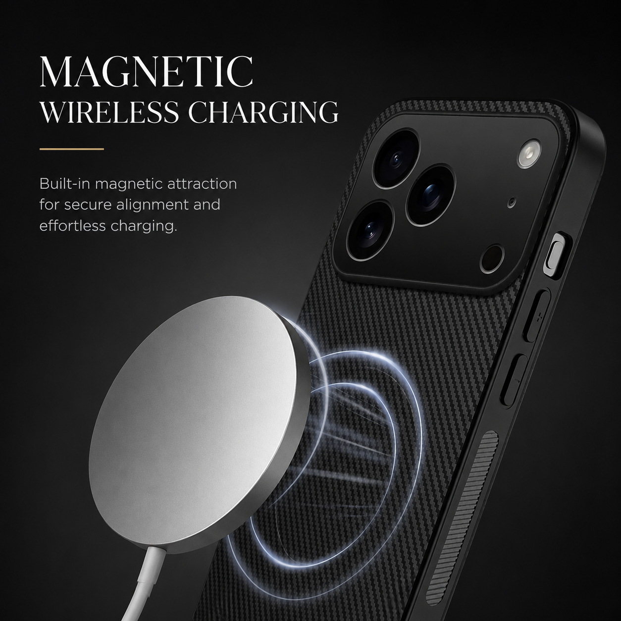 Premium iPhone Case MagSafe Compatible Carbon Fiber Leather Protective Cover Wireless Charging Shockproof Anti Scratch Slim Camera Lens Protection Full Coverage