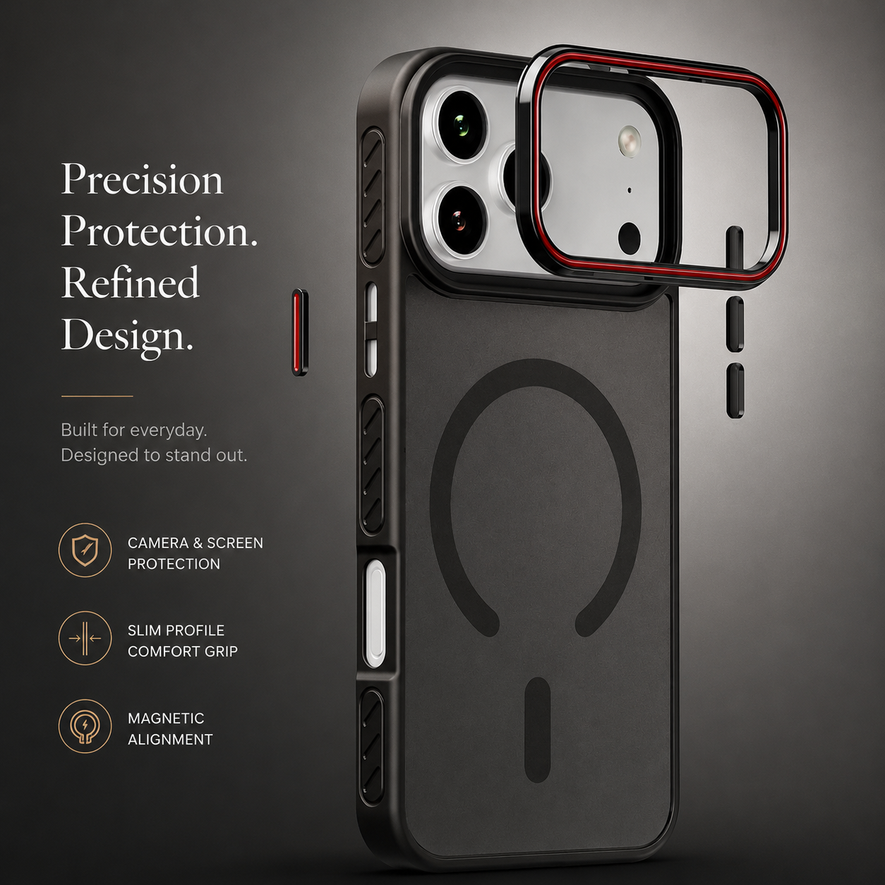 Premium iPhone Case MagSafe Compatible Magnetic Transparent Matte Cover Shockproof Protective Frame Camera Lens Protection Slim Full Coverage