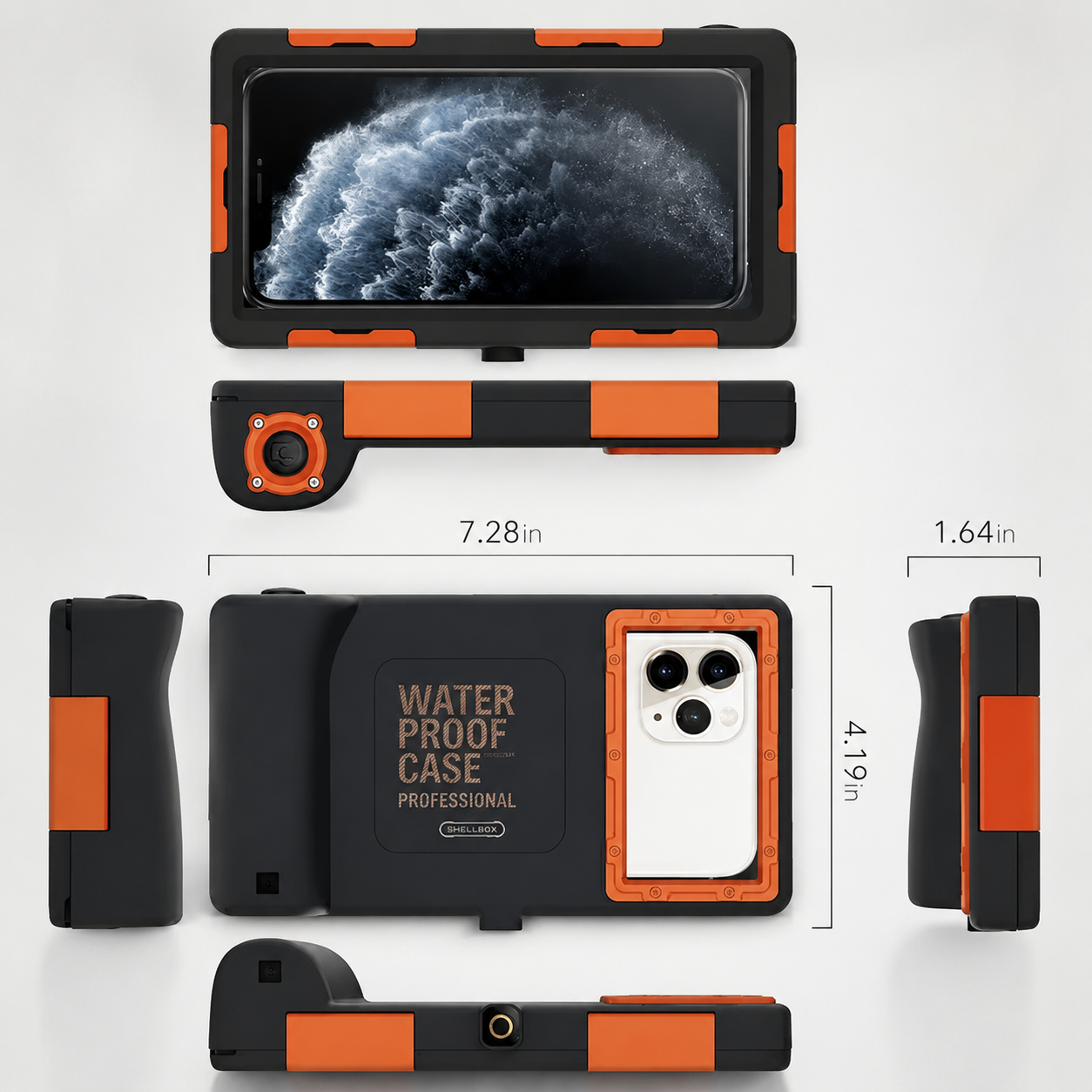 Premium Waterproof iPhone Case IP68 Protective Cover Full Body Shockproof Anti Scratch Sealed Underwater Protection Lanyard Durable Design Case