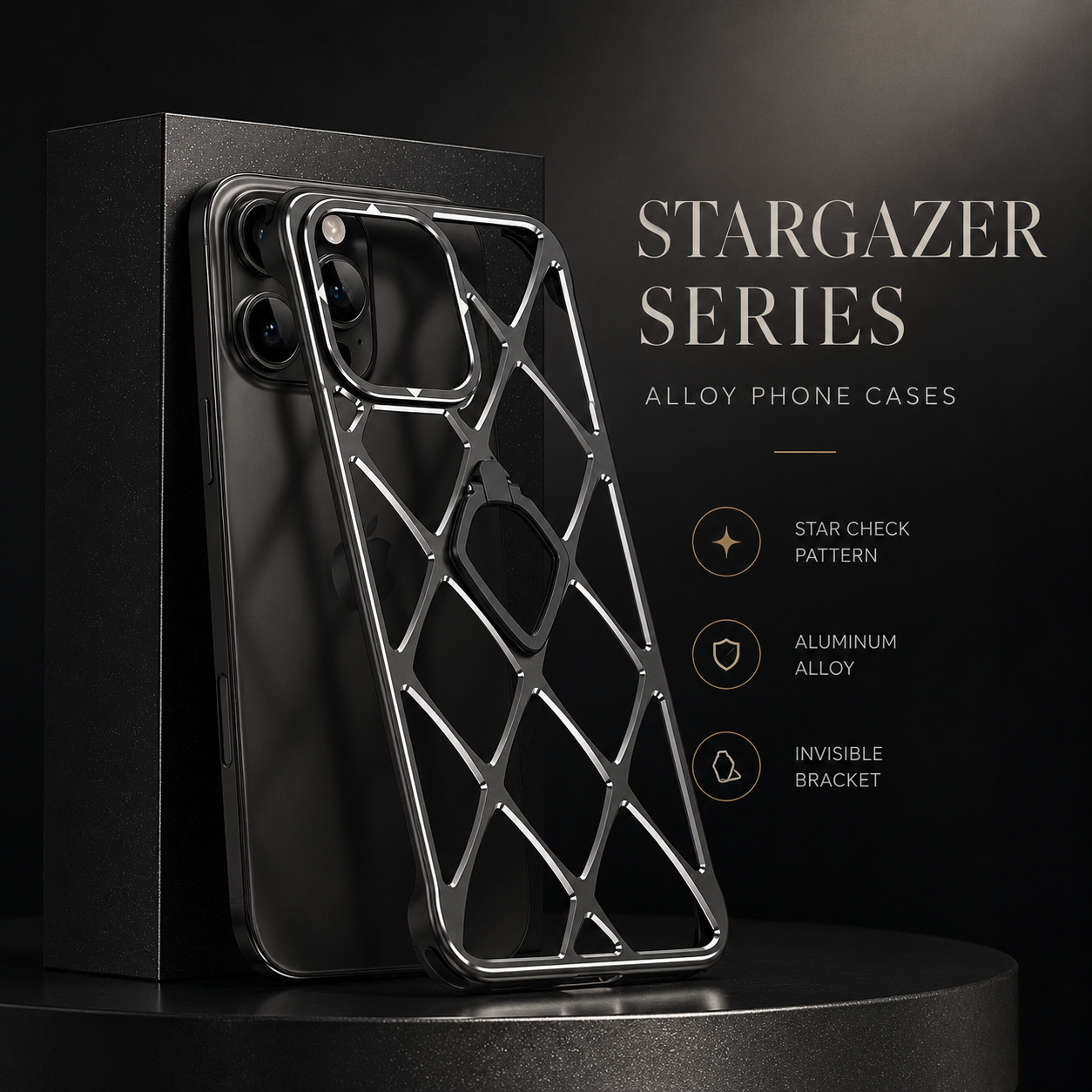 Premium iPhone Case MagSafe Compatible Magnetic Ultra Light Metal Frame Cooling Back Built-in Stand Shockproof Camera Protection Slim Full Coverage