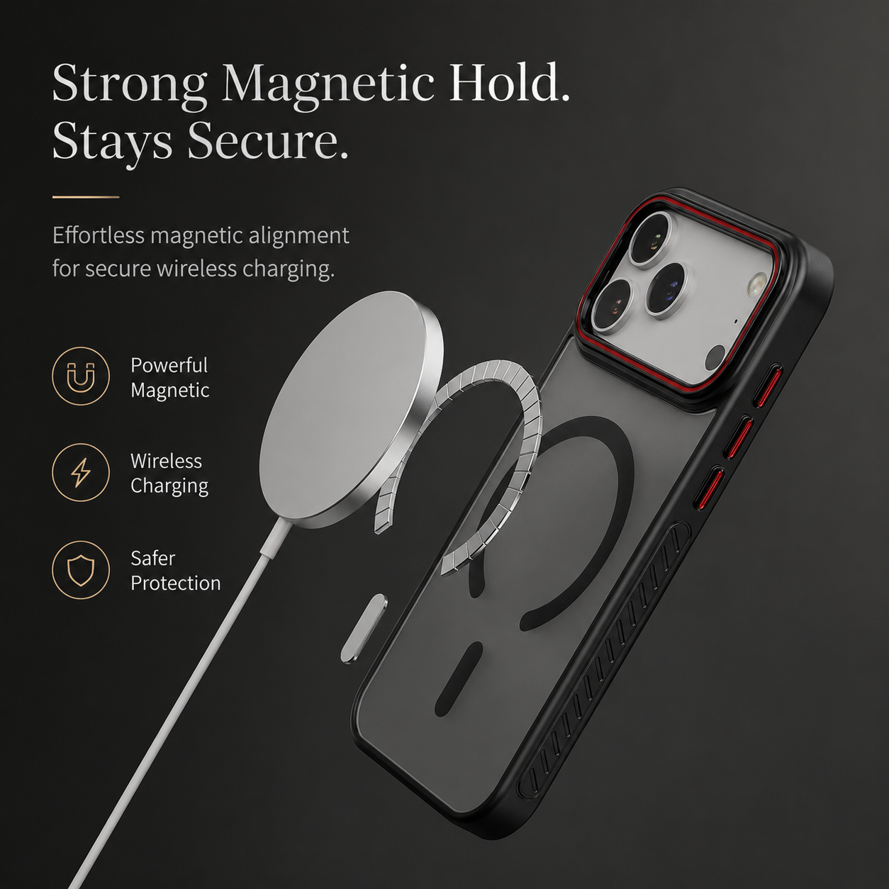 Premium iPhone Case MagSafe Compatible Matte Transparent Cover Magnetic PC TPU Hybrid Shockproof Anti Fingerprint Protective Slim Case