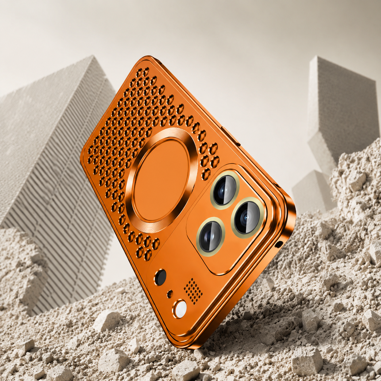 Premium iPhone Case Magnetic Aluminum Alloy Frame Shockproof Protective Cover Heat Dissipation Camera Lens Guard Slim Metal Design Full Coverage