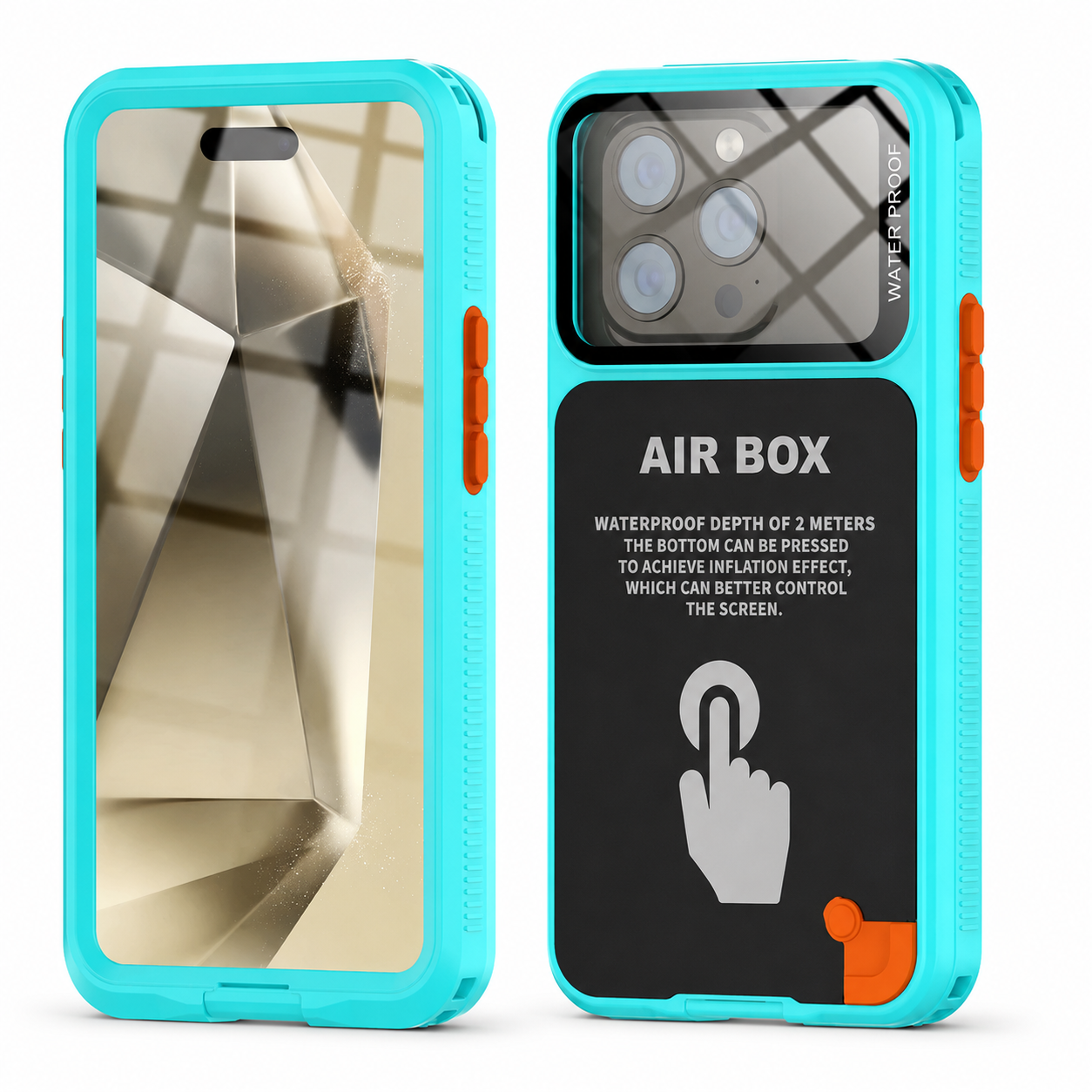 Premium iPhone Case Waterproof IP68 Full Body Sealed Cover Shockproof Dustproof Protective Camera Lens Protection Underwater Outdoor Full Coverage