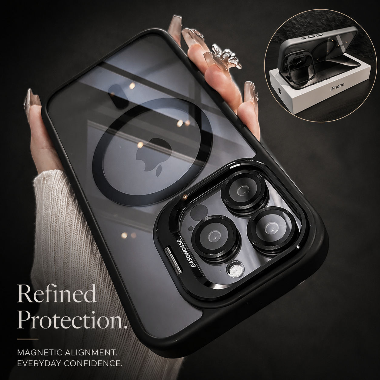 Premium iPhone Case MagSafe Compatible Shockproof Bumper Protective Cover Full Body Protection Camera Lens Guard Magnetic Slim Durable Design
