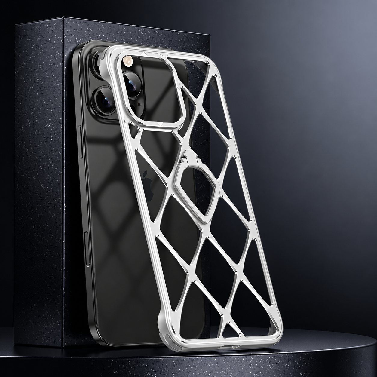 Premium iPhone Case MagSafe Compatible Magnetic Ultra Light Metal Frame Cooling Back Built-in Stand Shockproof Camera Protection Slim Full Coverage