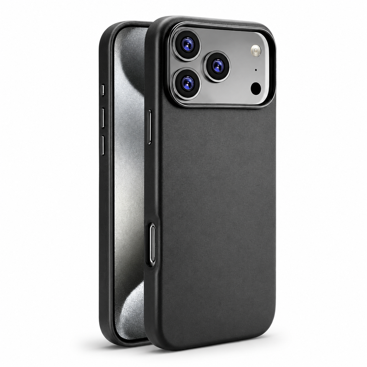 Premium iPhone Case MagSafe Compatible Leather Cover Magnetic Back Shockproof Protective Cover Anti Scratch Slim Half Wrapped Design