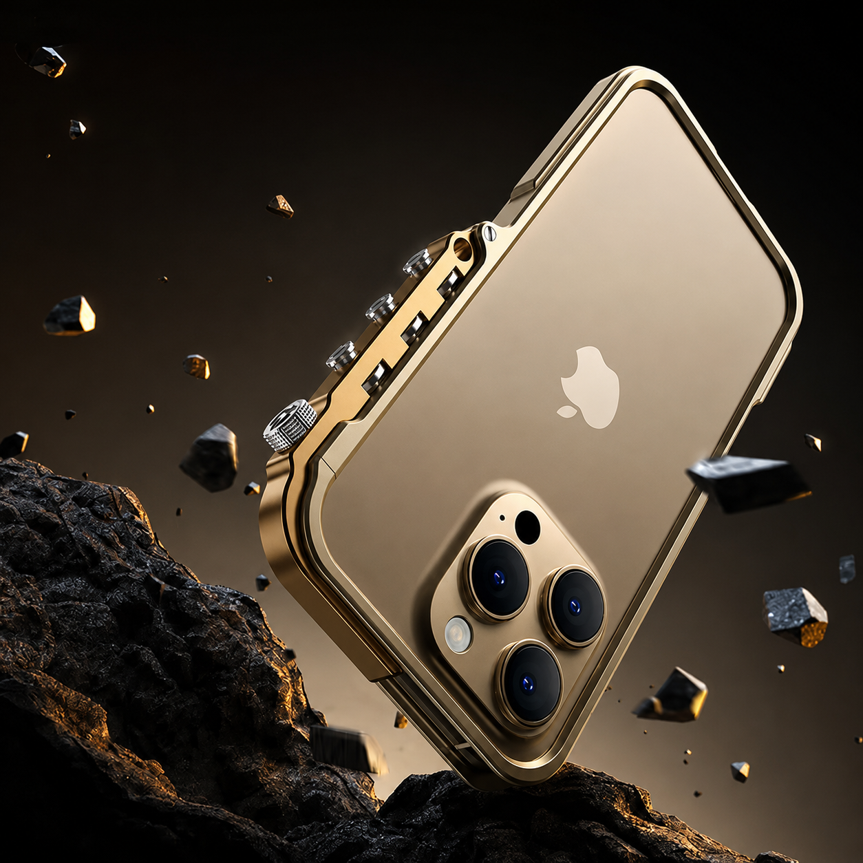 Premium iPhone Case Magnetic Aluminum Alloy Cyberpunk Bumper Heat Dissipation Shockproof Non Slip Lightweight Full Coverage Protective Design