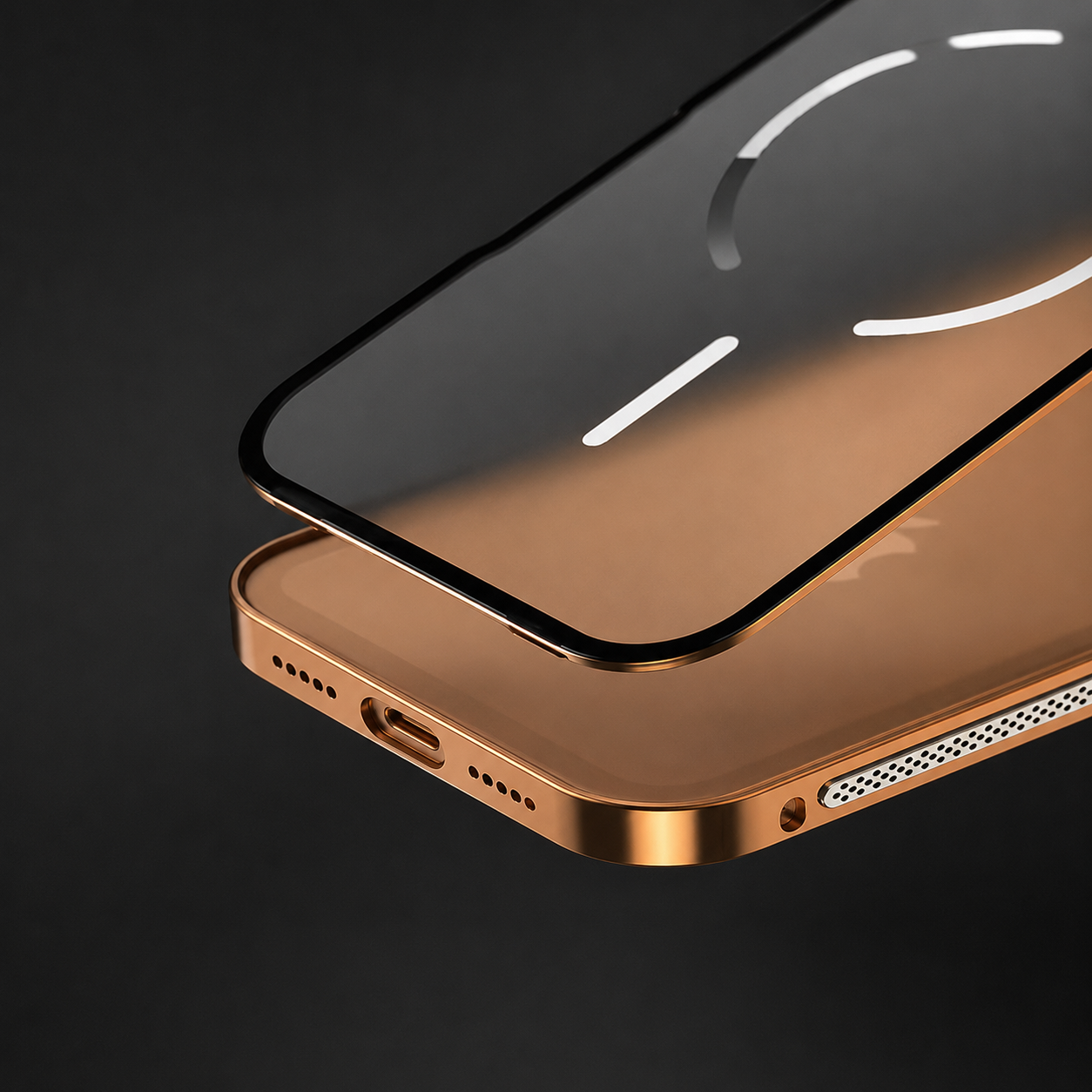 Premium iPhone Case MagSafe Compatible Magnetic Aluminum Frame Frosted Matte Shockproof Protective Camera Lens Protection Slim Design Full Coverage