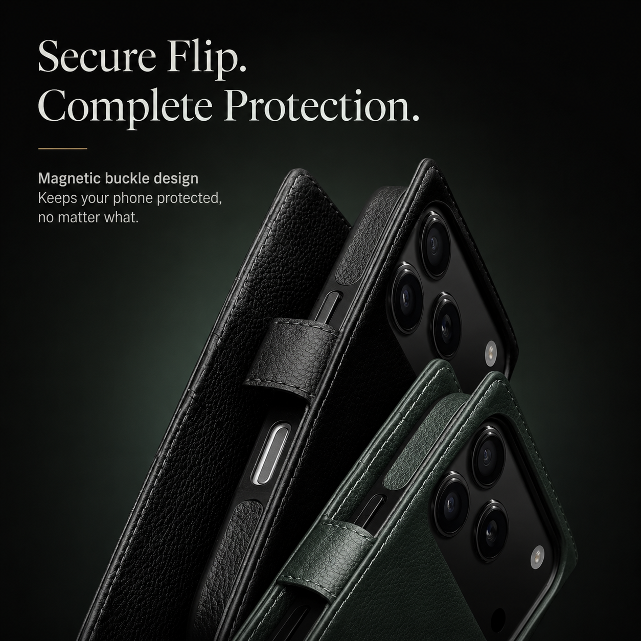 Premium iPhone Case Genuine Leather Wallet Flip Cover Card Holder Kickstand Shockproof Anti Scratch Ultra Slim Full Coverage Protective Design